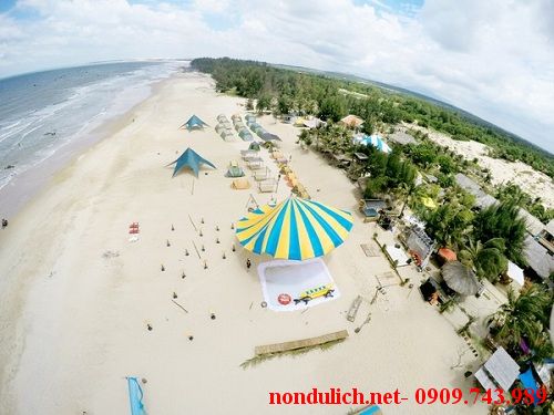 Coo Beach Camp nhìn từ trên cao