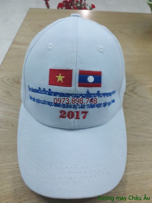 May nón đồng phục tiếng Lào